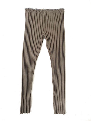Olive Ribbed Knit Pant