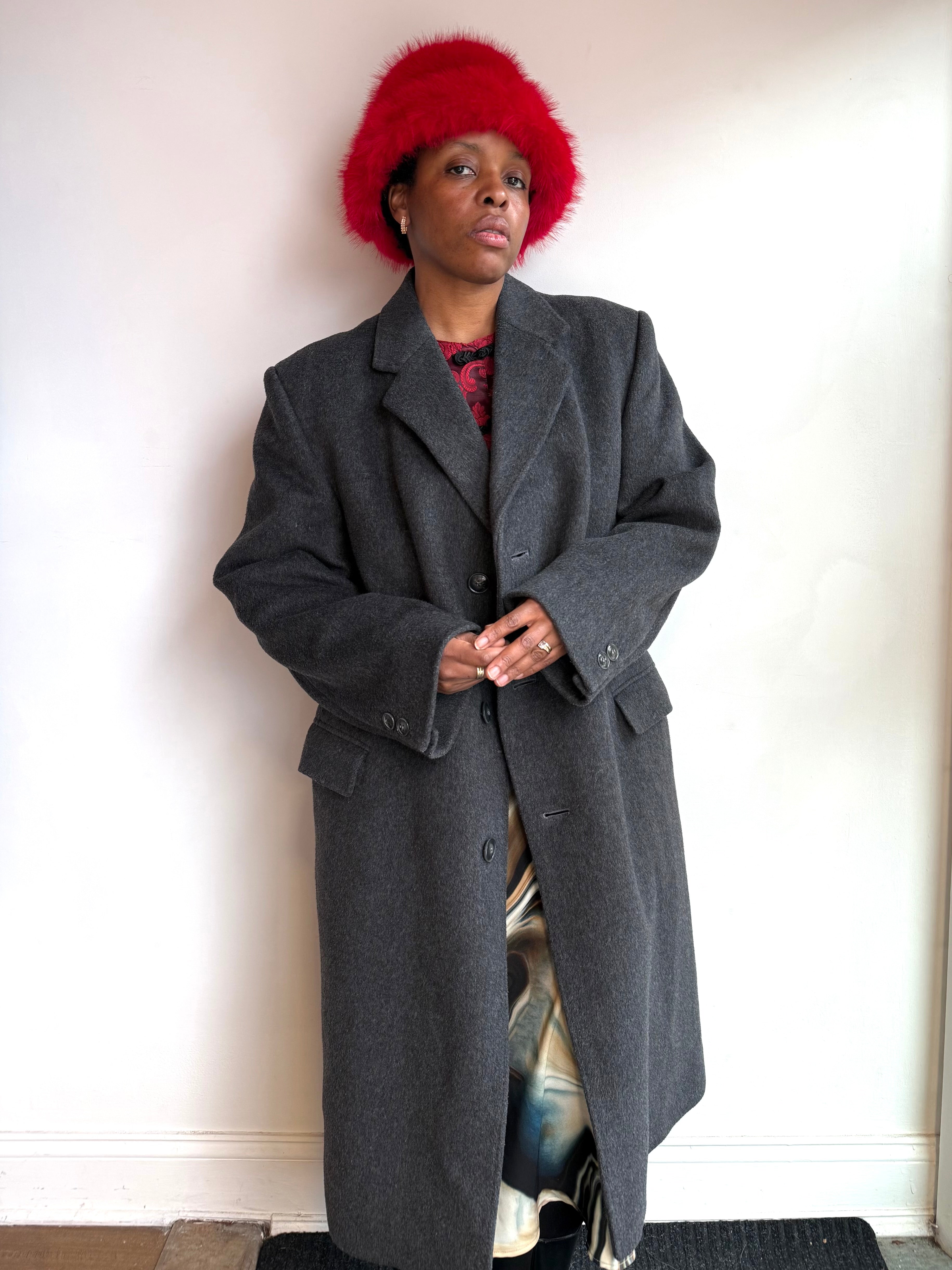 Grey Wool & Cashmere Maxi Coat – Chambers