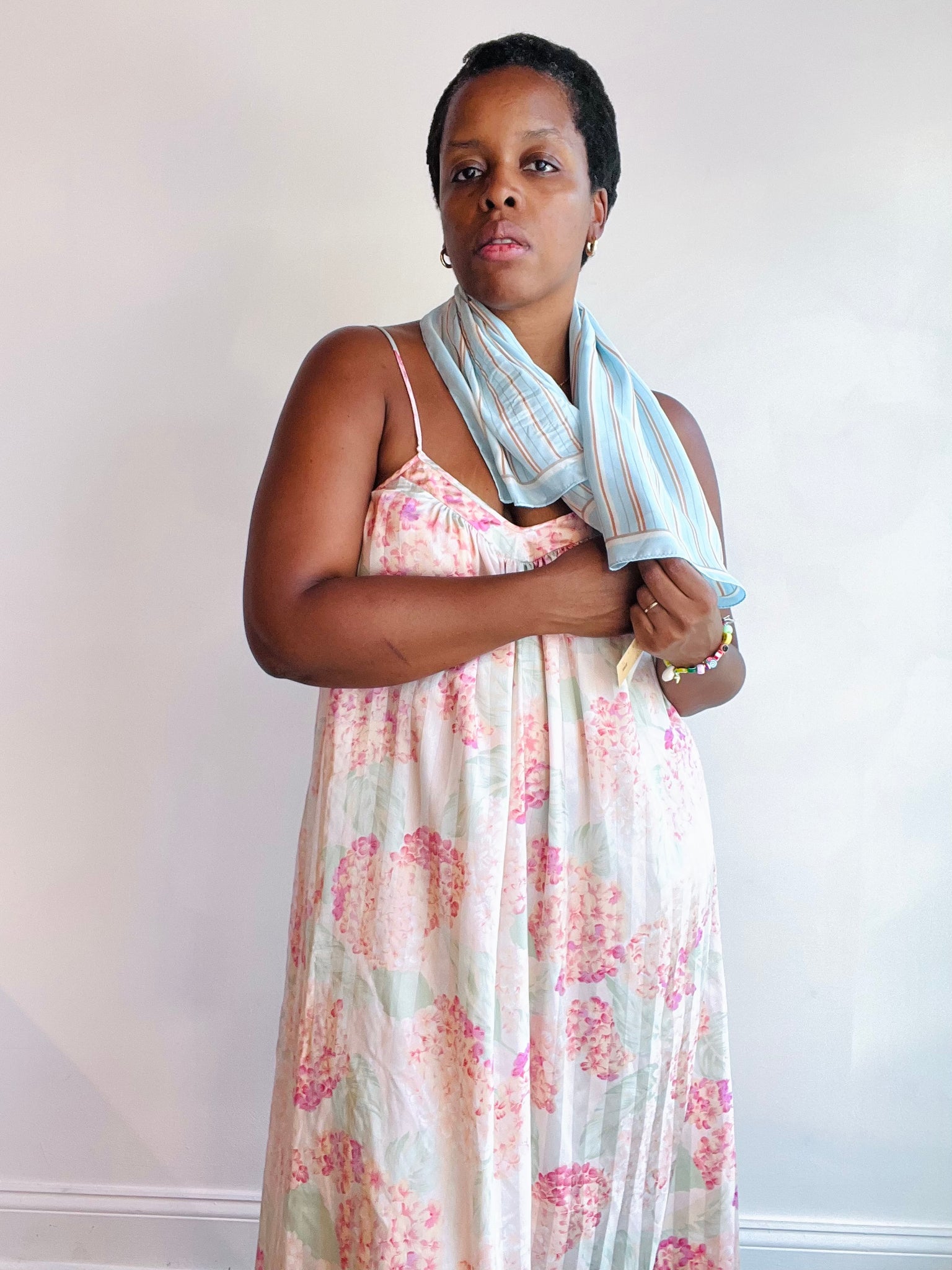Peach Striped Slip by Mary McFadden