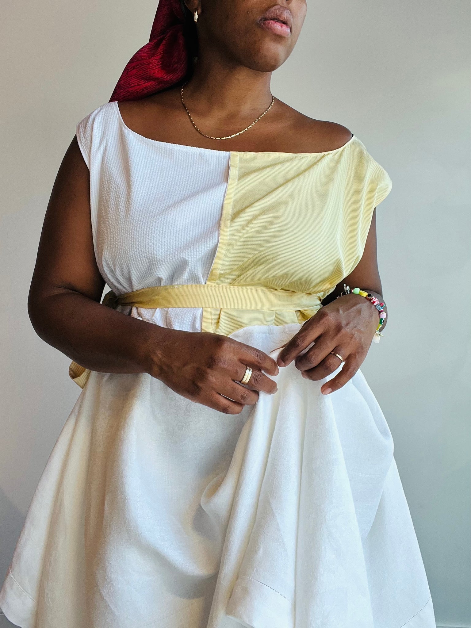 Butter Cream + Seersucker Dress