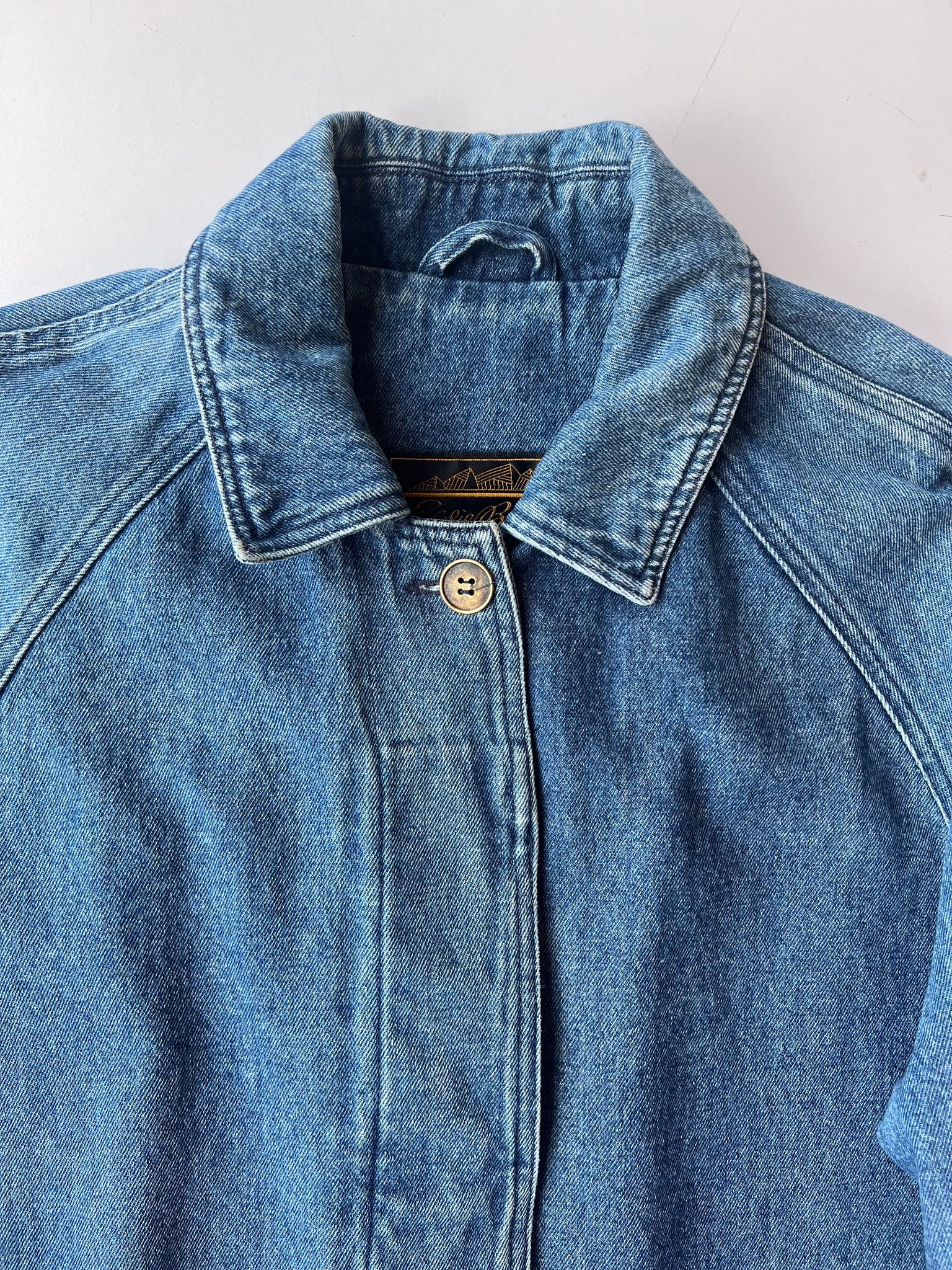 Medium Wash Denim Trench