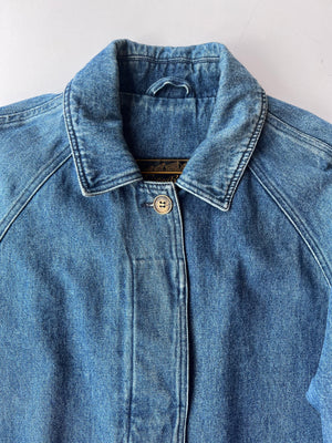 Medium Wash Denim Trench