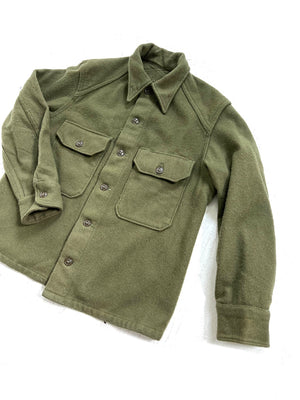 Military Issue Green Wool Shirt
