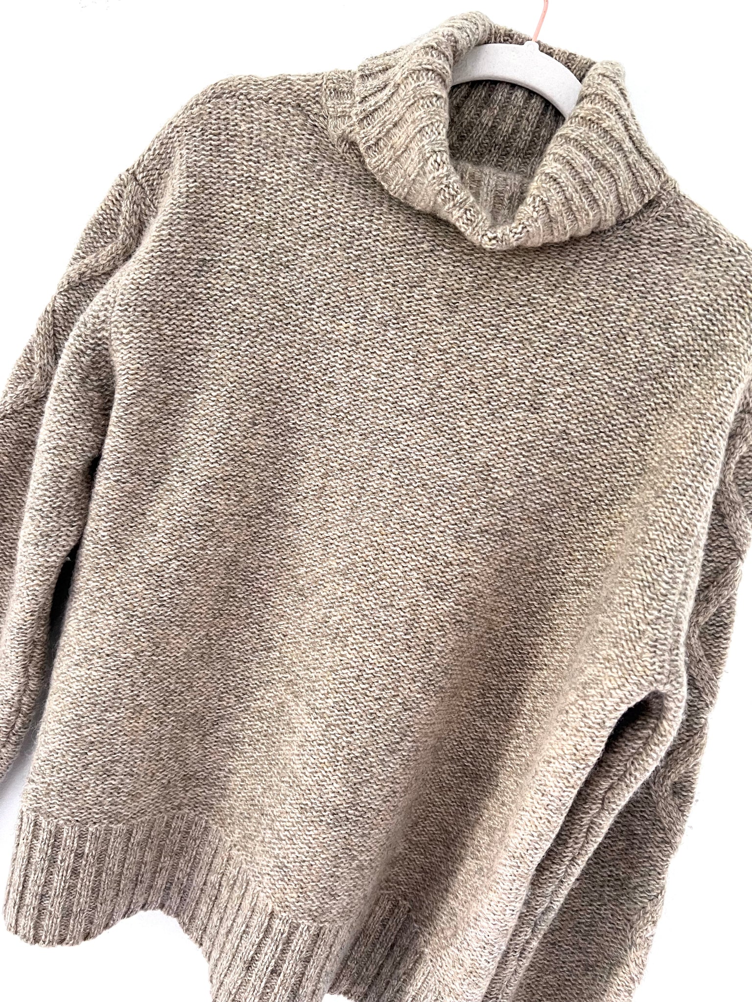 Oatmeal Turtleneck Sweater