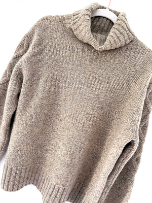 Oatmeal Turtleneck Sweater