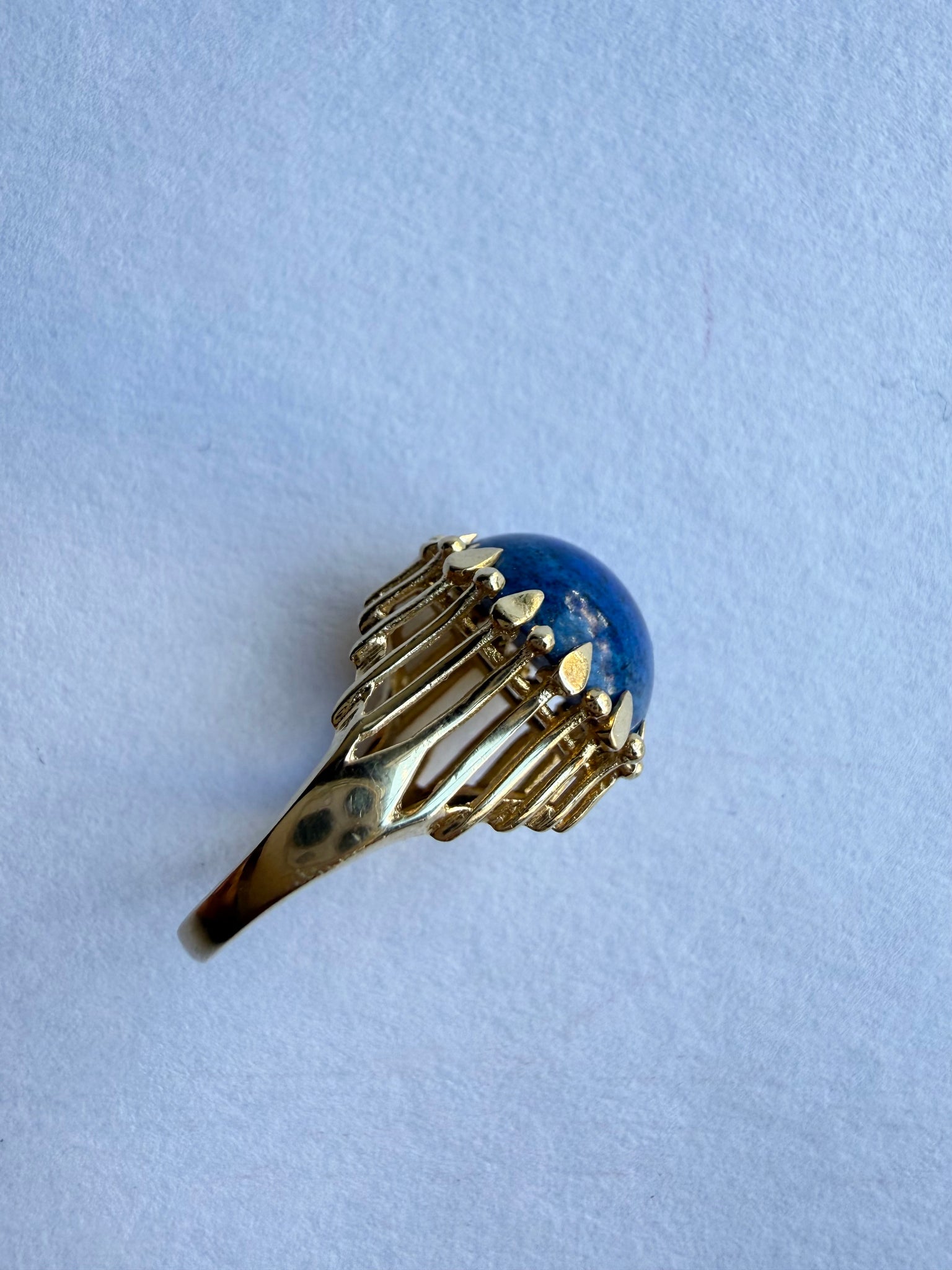Vintage Lapis Azul Gold Ring