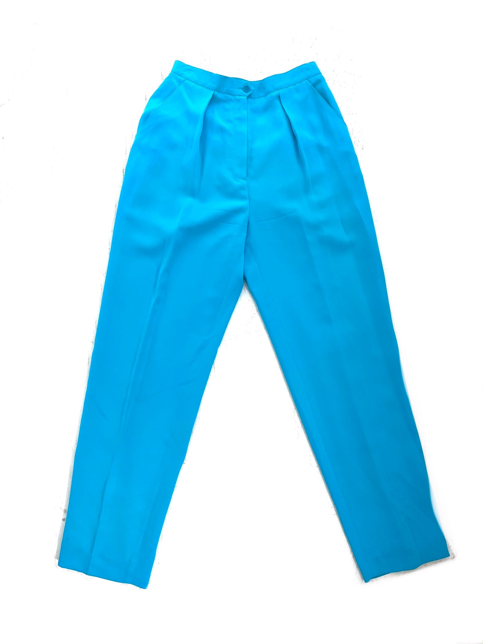 Aqua Blue Silk Suit