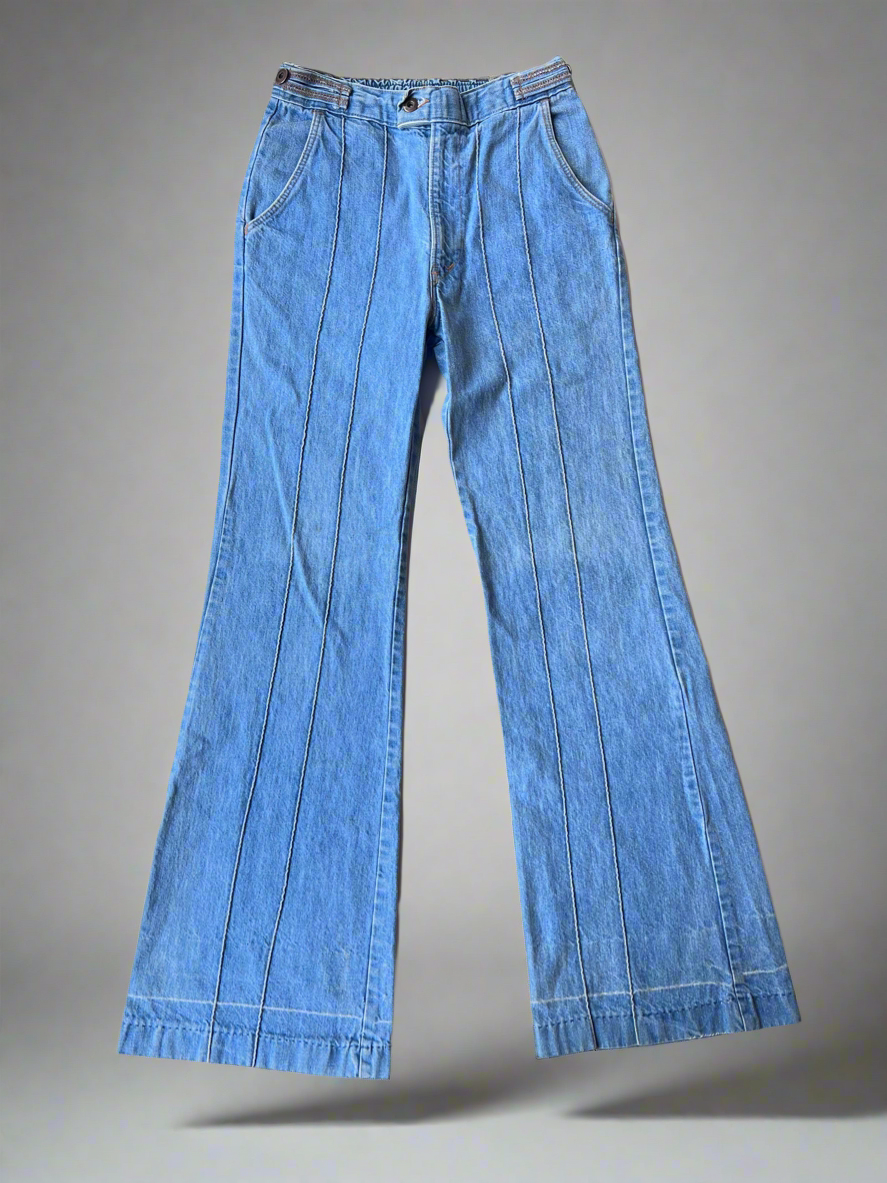 Light Wash Denim Flares