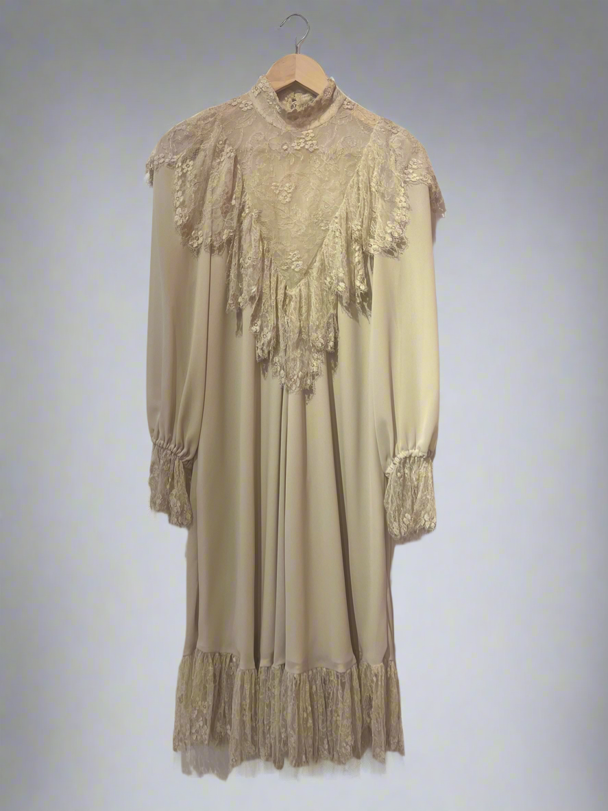 Diaphanous Silk Lace Gown by Jean Louis Sherrer