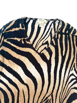 Accordion Tiger Striped Chemise