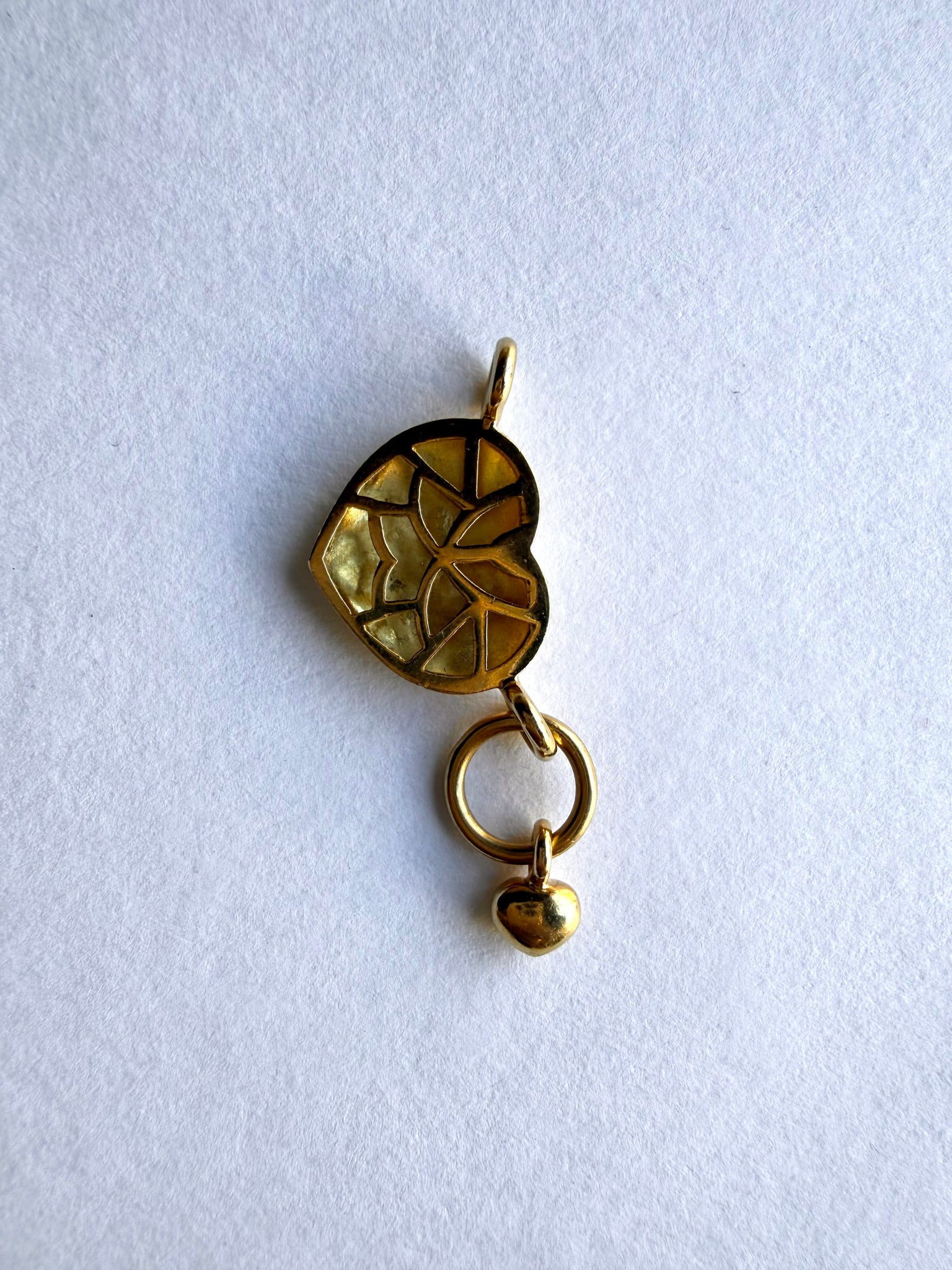 Rare Vintage Gold Double Heart Pendant