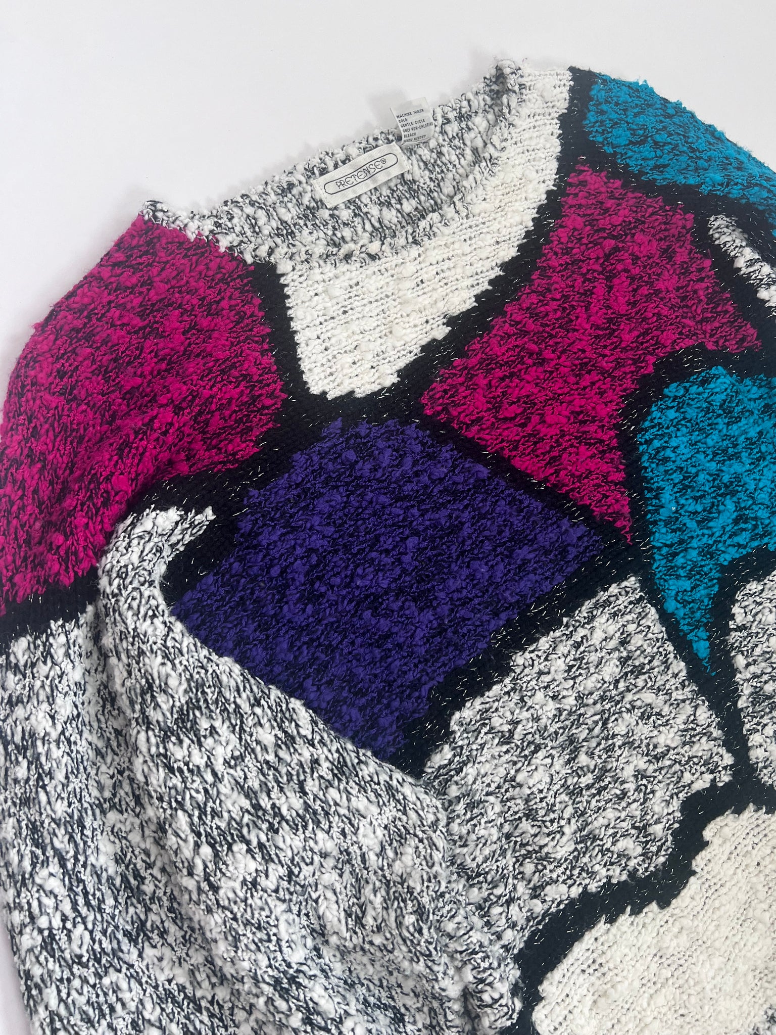Rose Purple Teal Sweater