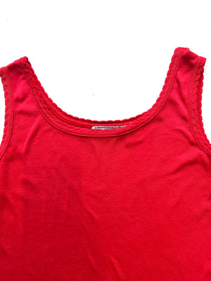 Red Cotton Tank
