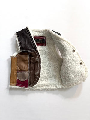 Toddler Leather & Wool Rancher Vest