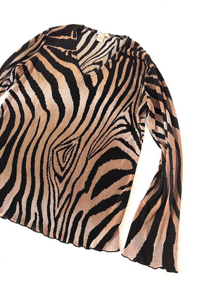 Accordion Tiger Striped Chemise