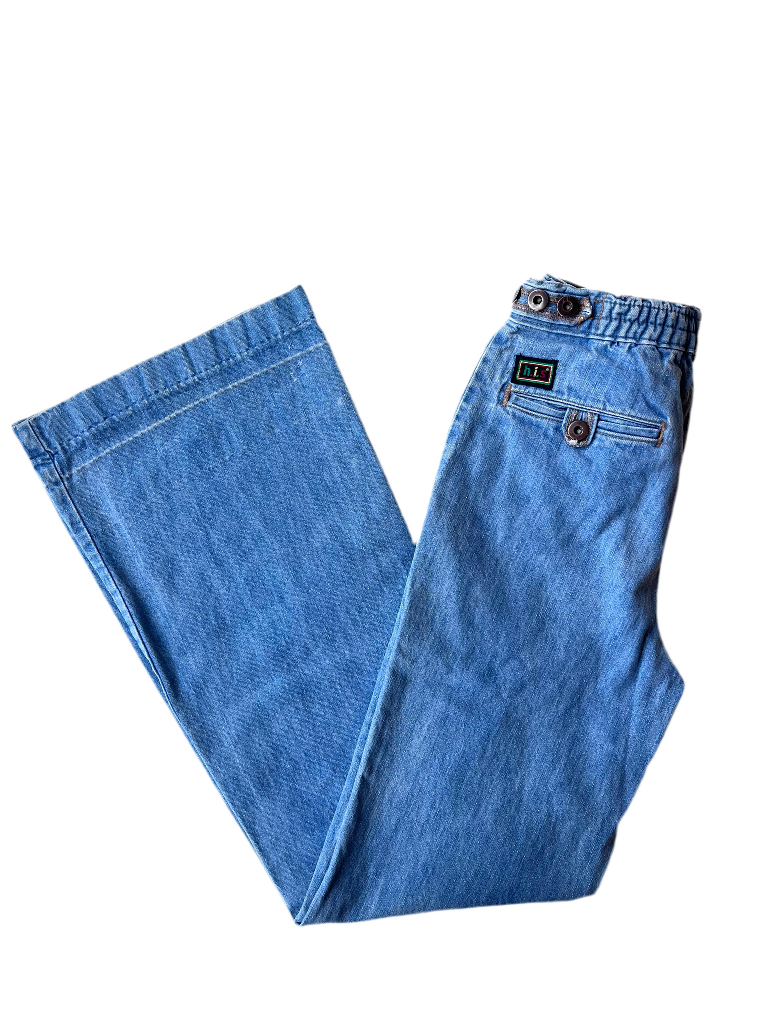 Light Wash Denim Flares