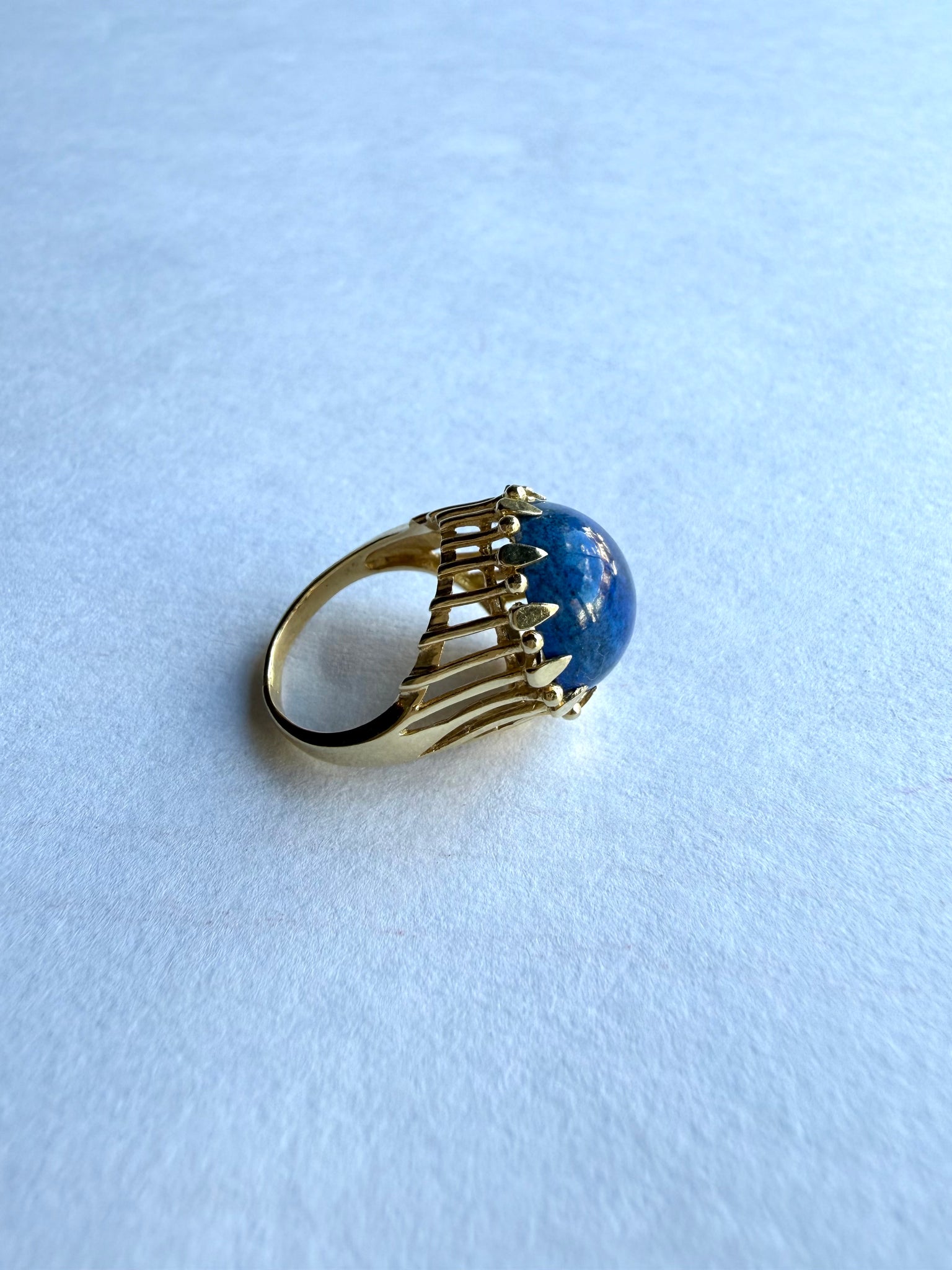Vintage Lapis Azul Gold Ring