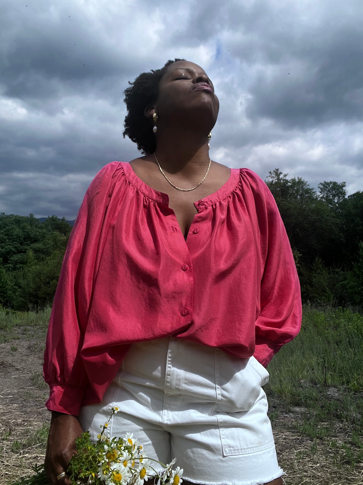 Pink Silk Blouse