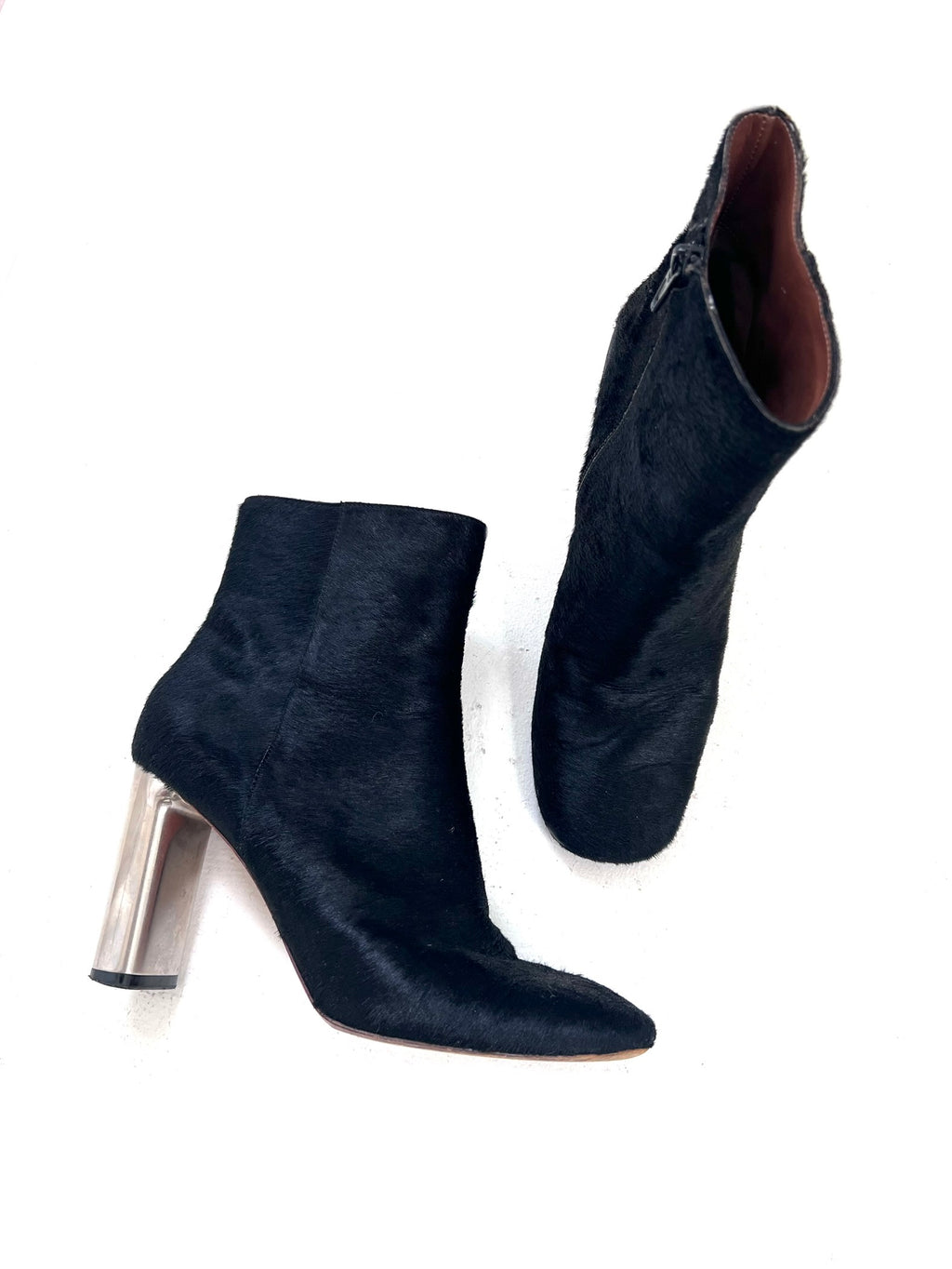 Black Pony Hair Ankle Boot by Celine