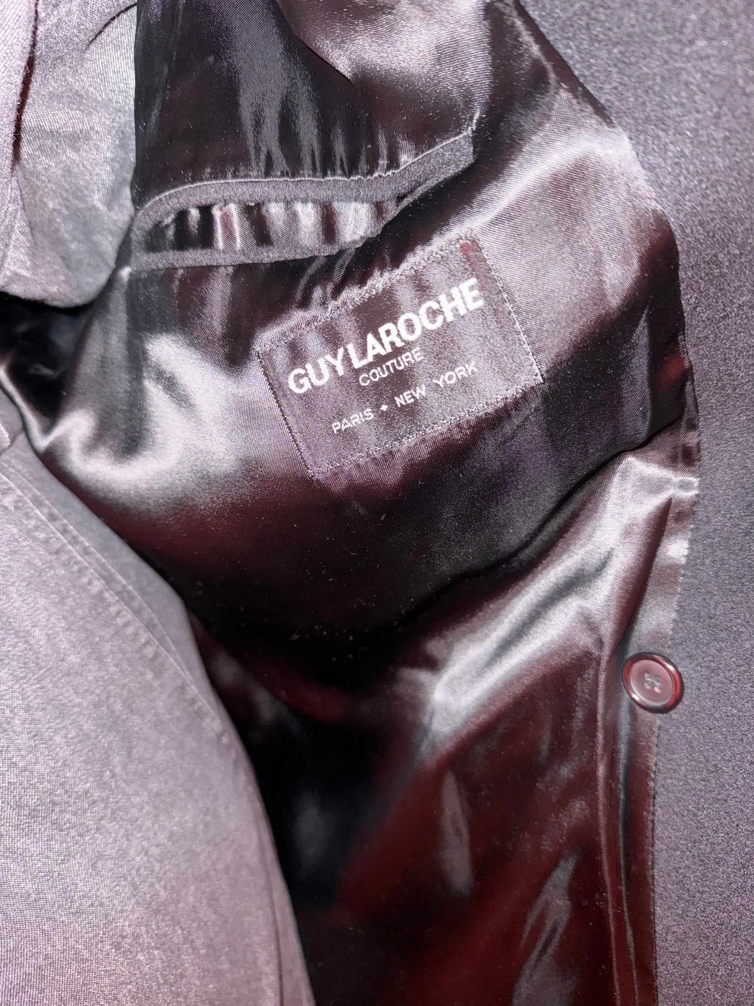 Black Cashmere Coat by Guy Laroche Couture