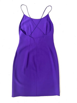 Purple Wool Mini Dress by Celine