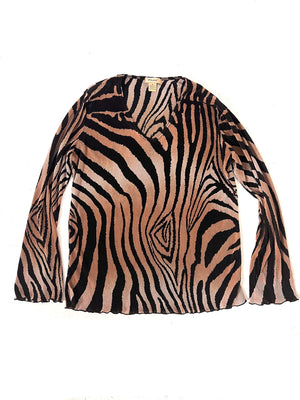 Accordion Tiger Striped Chemise