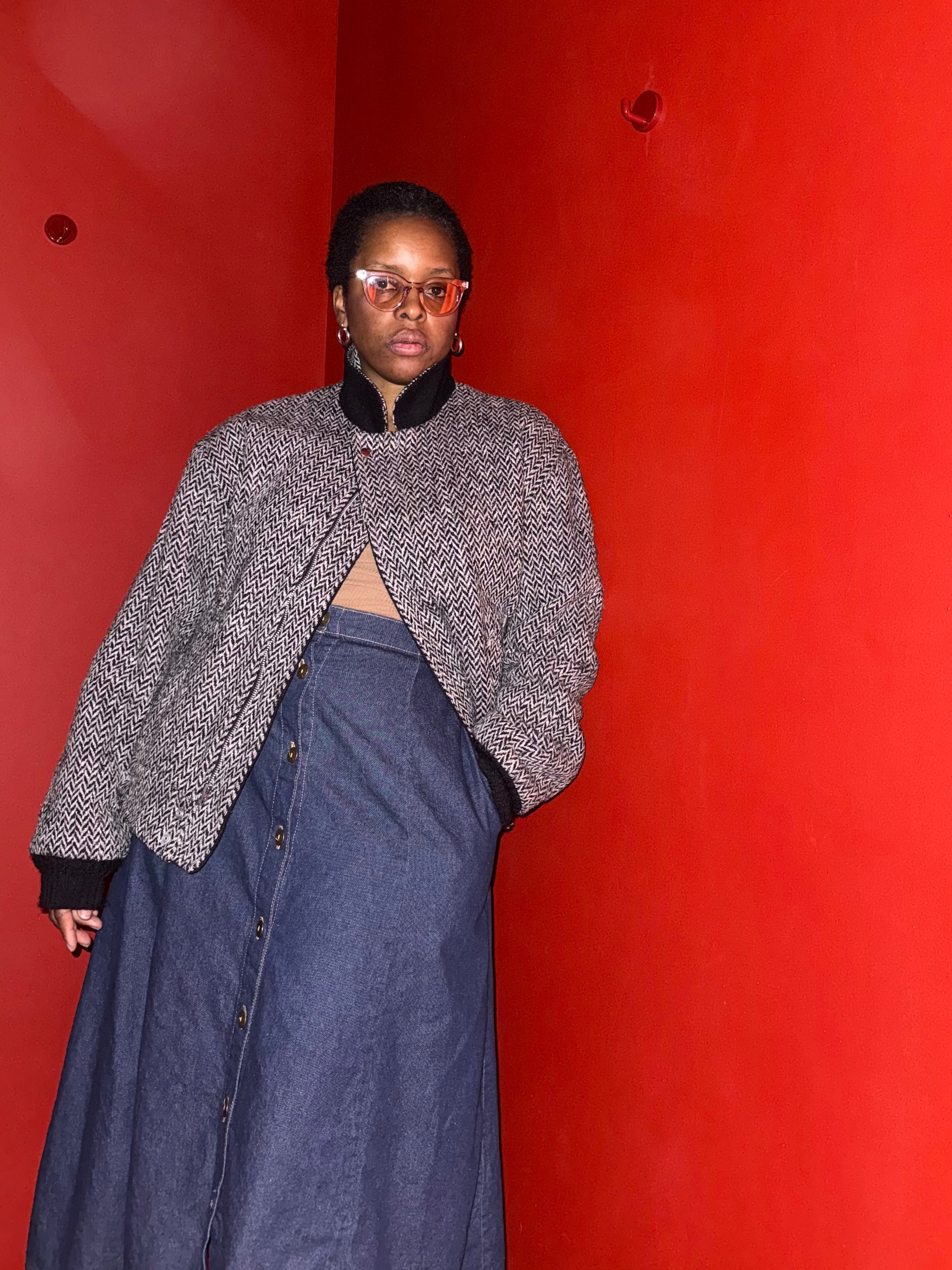 Grey Herringbone Wool Jacket – Chambers