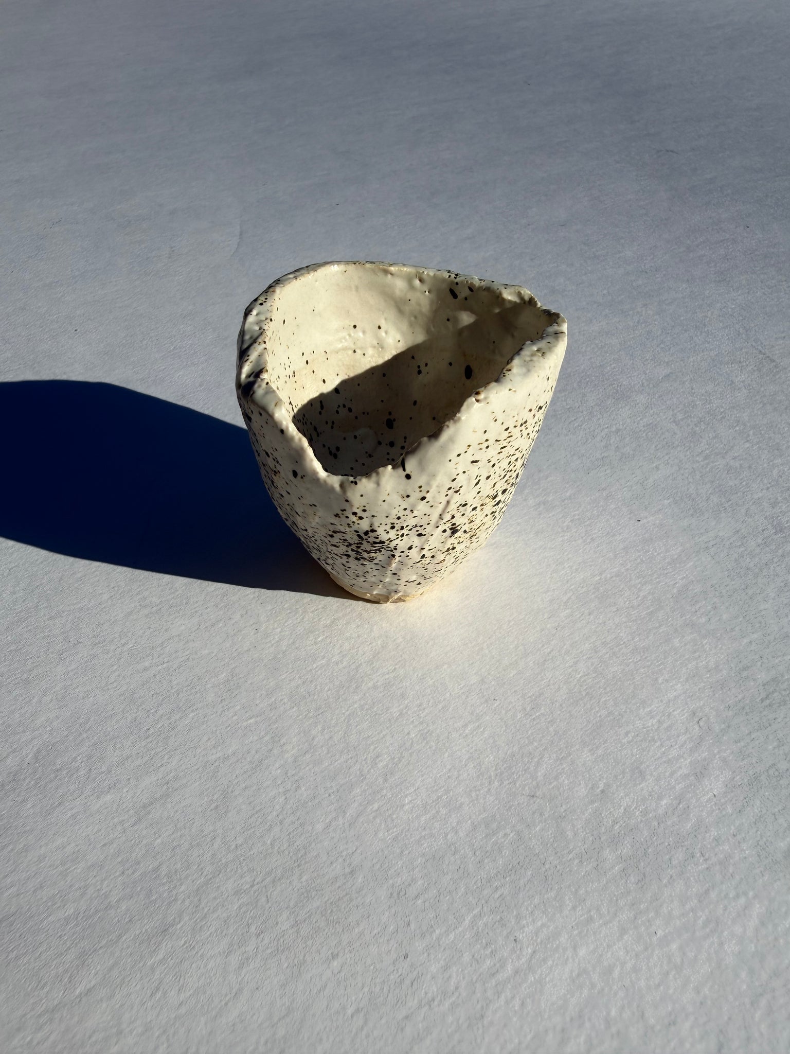 White Speckled Egg Vessel