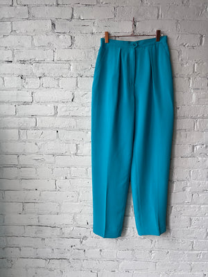 Aqua Blue Silk Suit