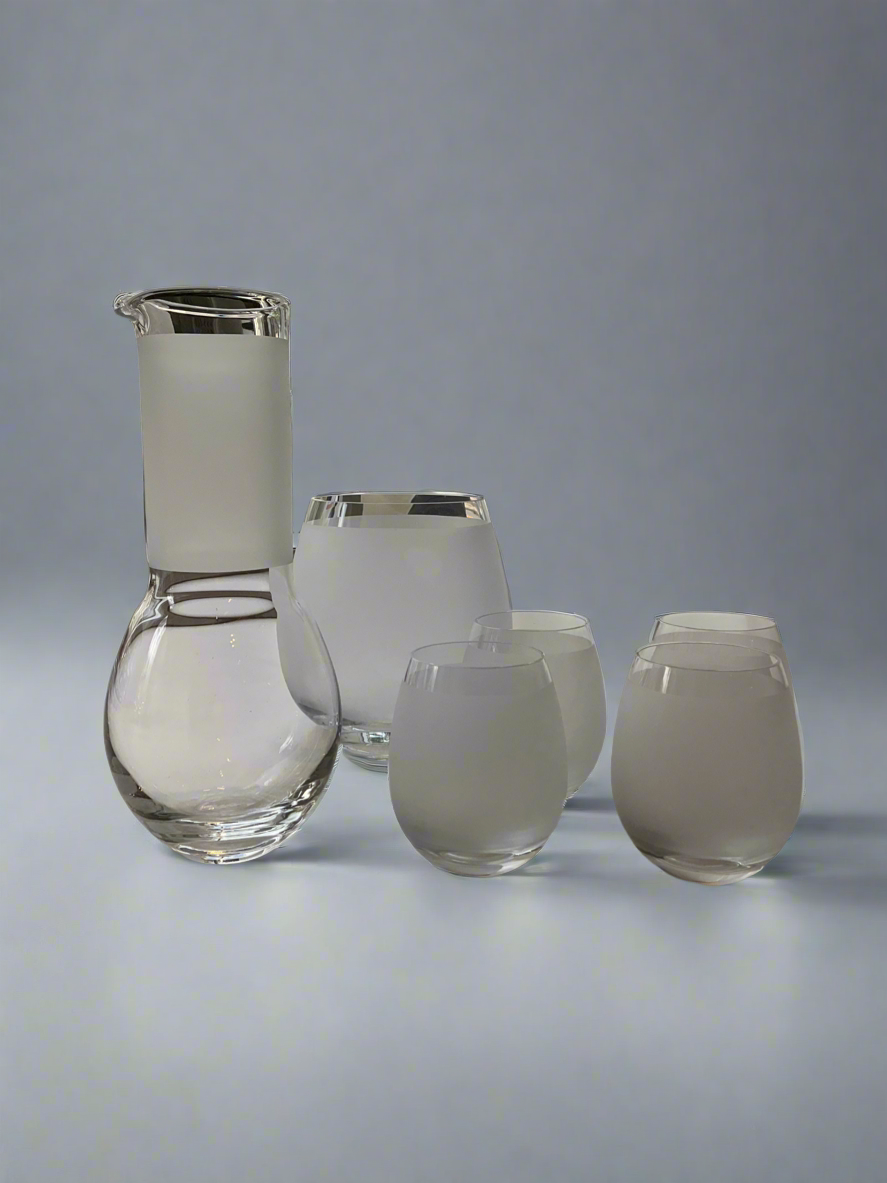 Minimalist Frosted Glassware Set by Calvin Klein