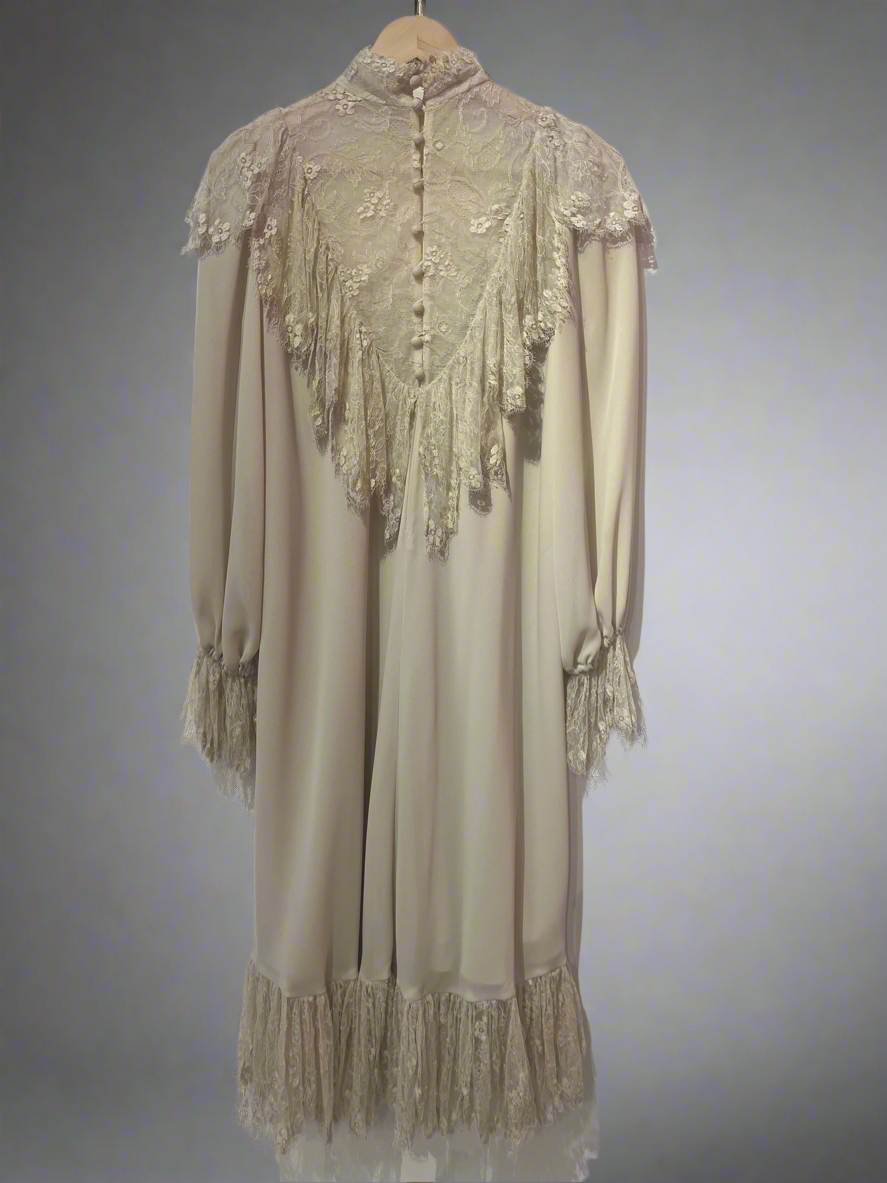 Diaphanous Silk Lace Gown by Jean Louis Sherrer