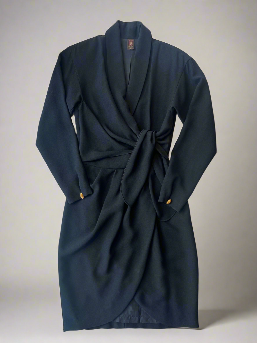 Black Wrap Dress by Anne Klein