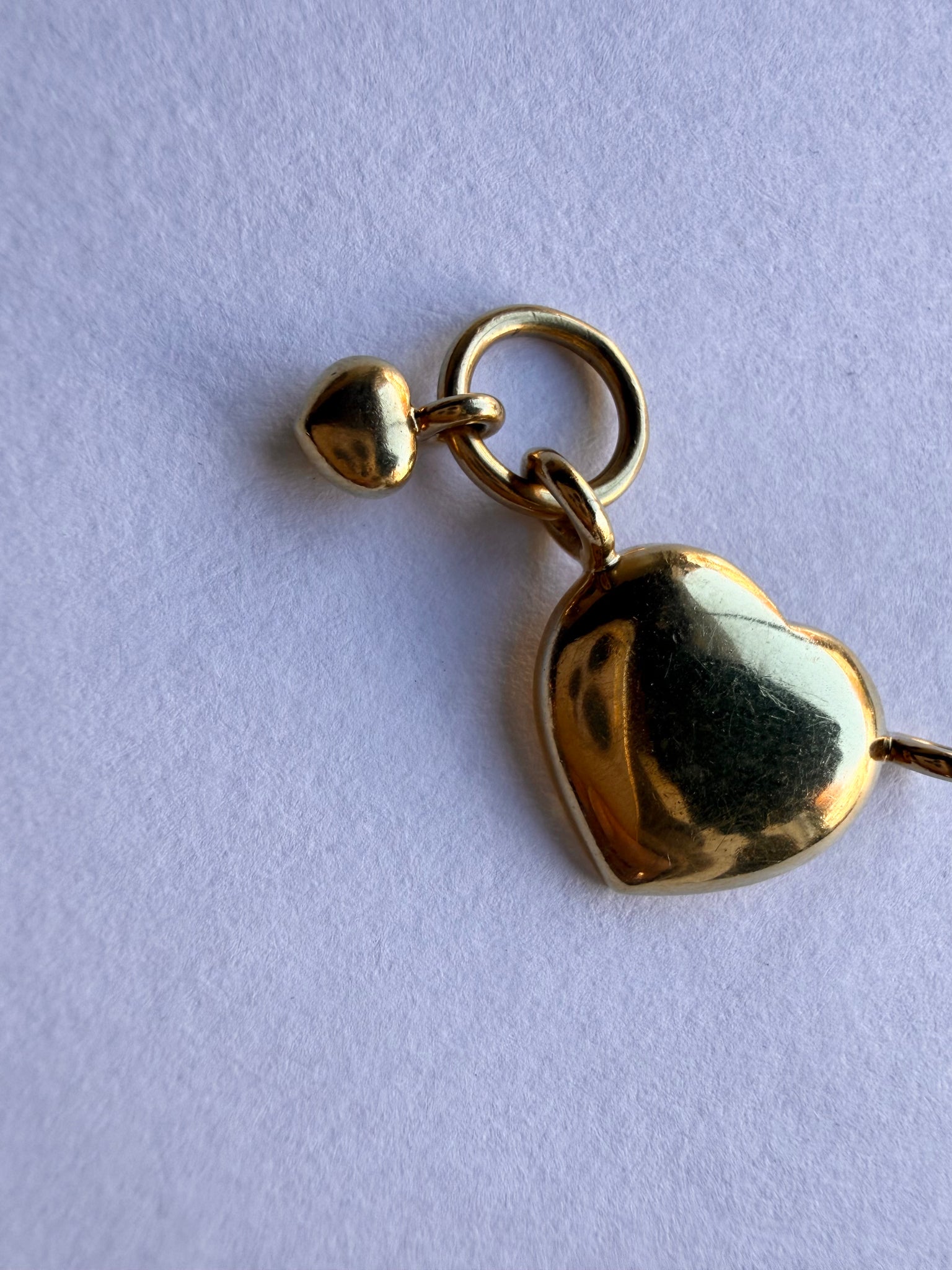 Rare Vintage Gold Double Heart Pendant