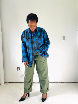 Blue Plaid Flannel No. 1