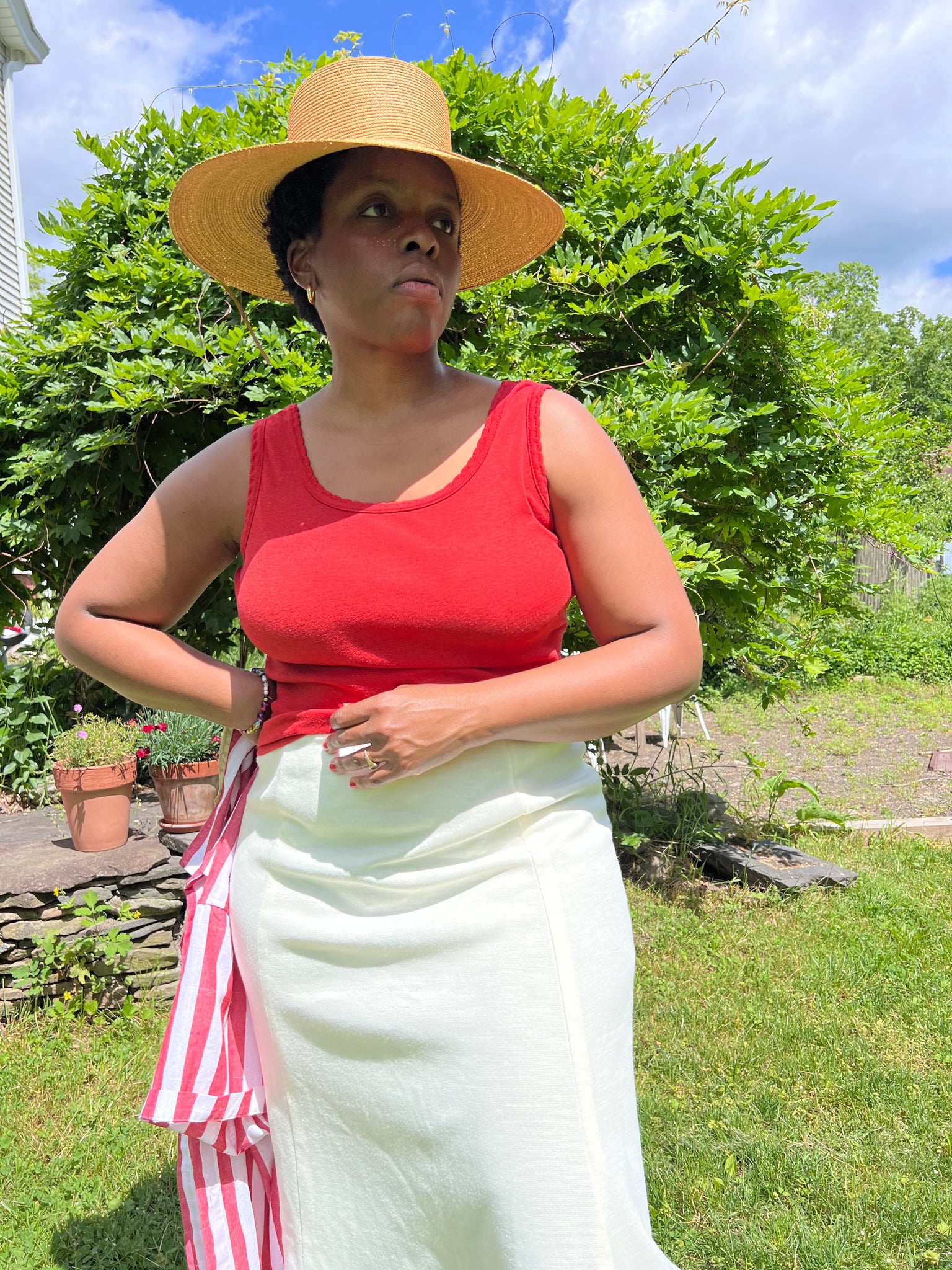 Red Cotton Tank