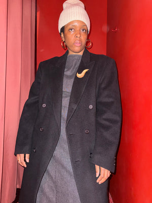 Black Cashmere Coat by Guy Laroche Couture