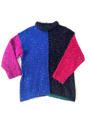 Mohair Color-Block Sweater