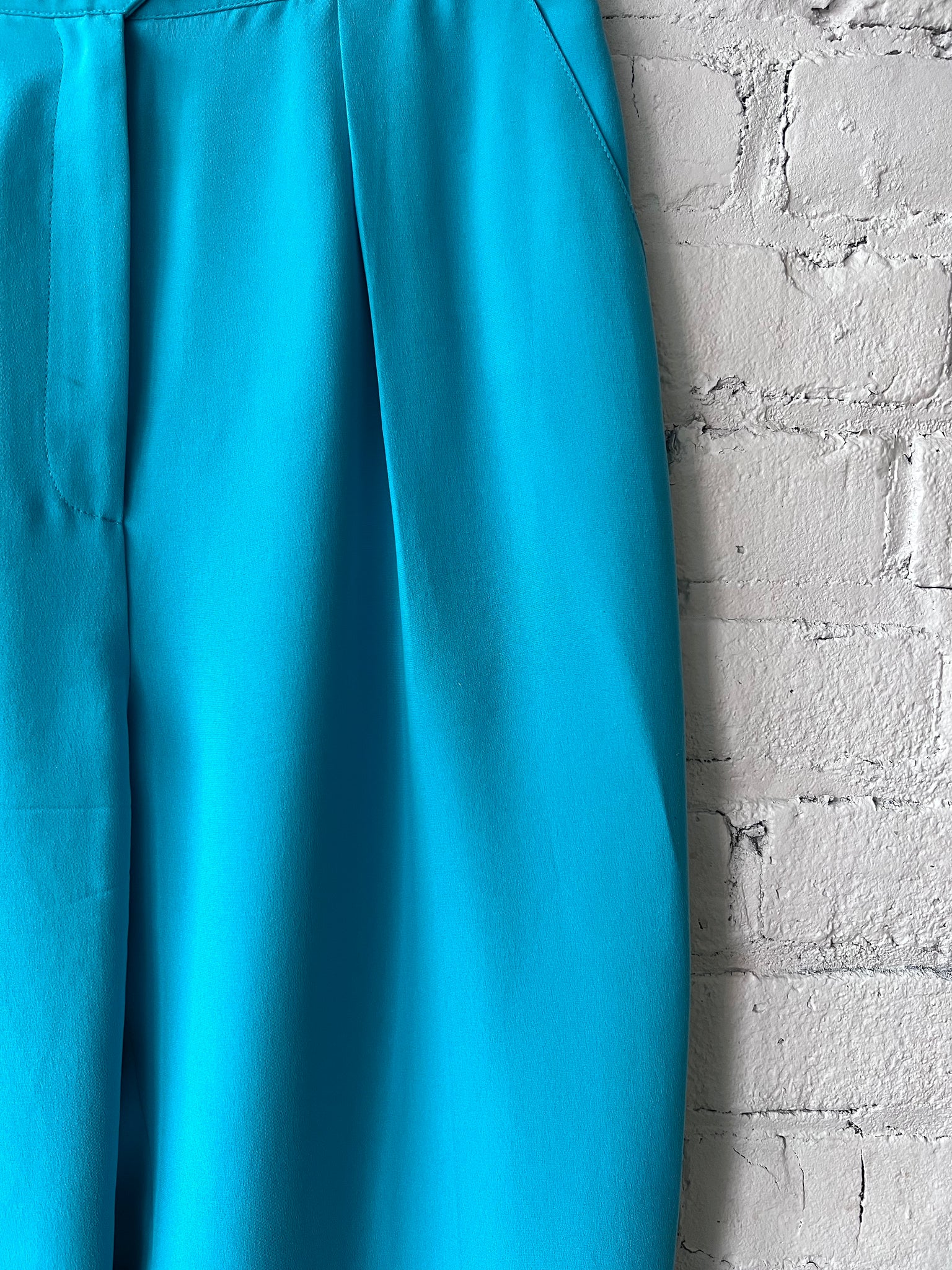 Aqua Blue Silk Suit