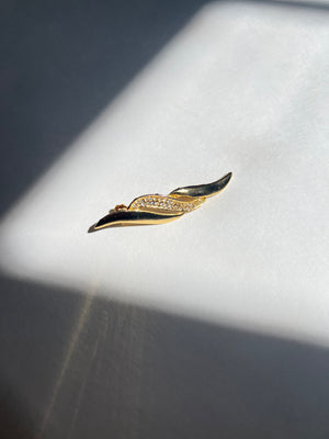 Pavé Quill Brooch
