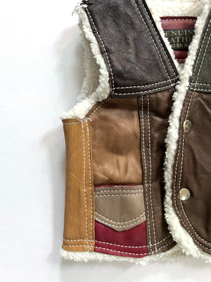 Toddler Leather & Wool Rancher Vest