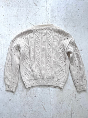 Cream Cotton Cardigan by Eddie Bauer