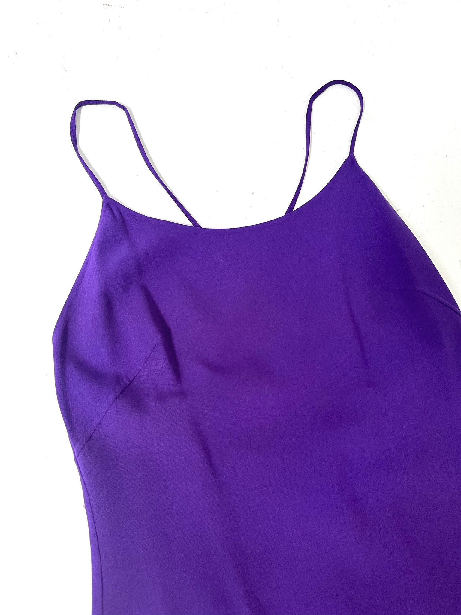 Purple Wool Mini Dress by Celine