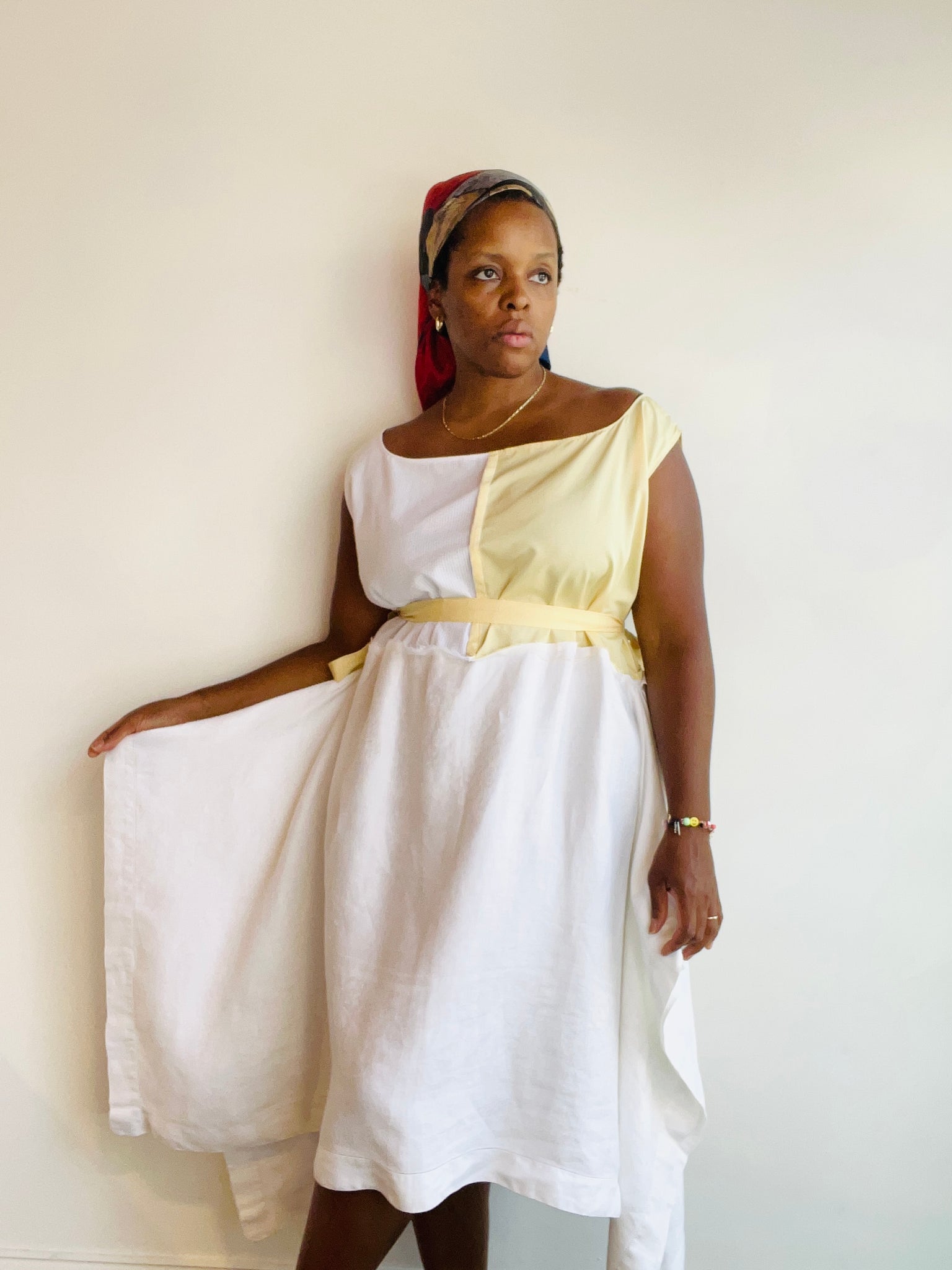 Butter Cream + Seersucker Dress