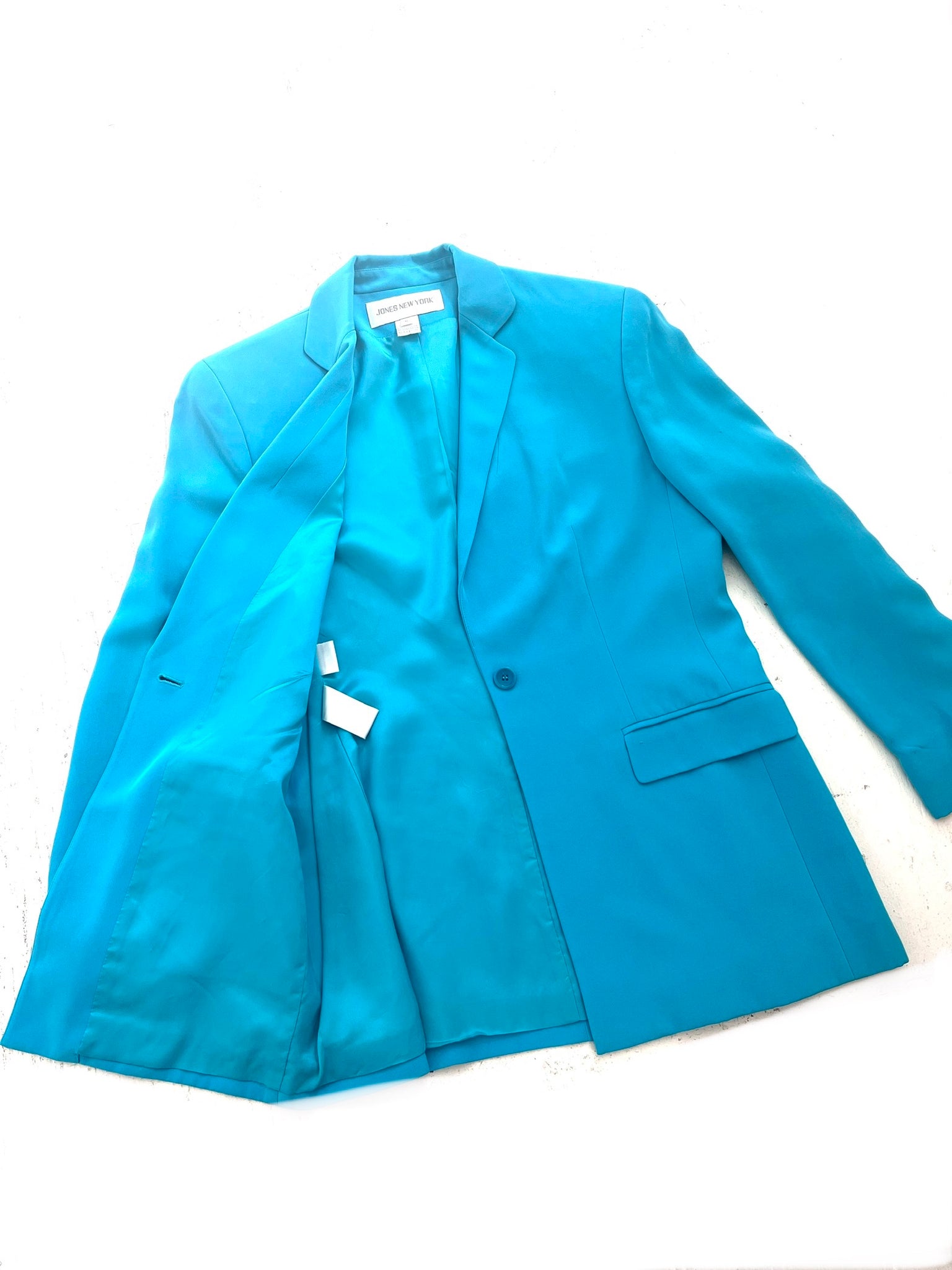 Aqua Blue Silk Suit