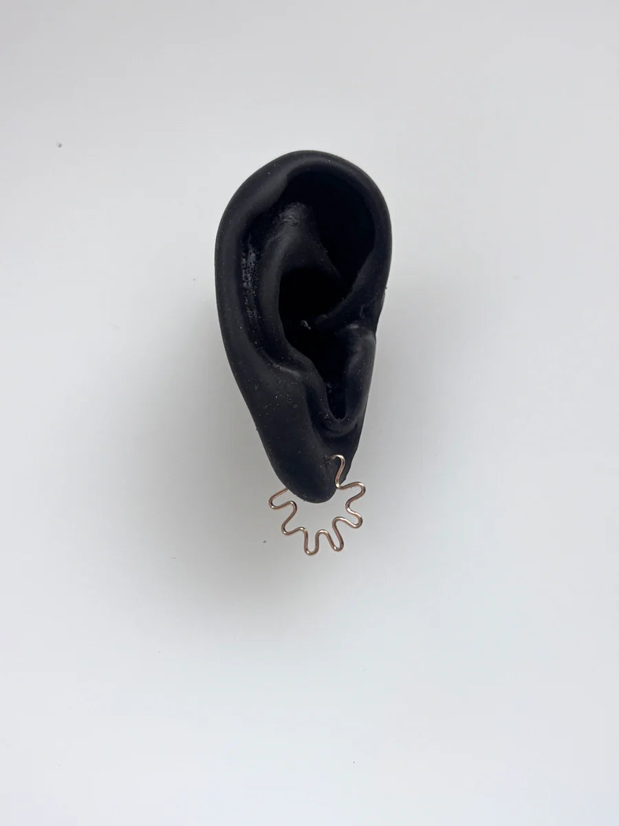 Swerve Earrings in Gold by OMA