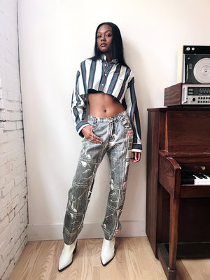 Après L’amour Annette Cropped Button Down