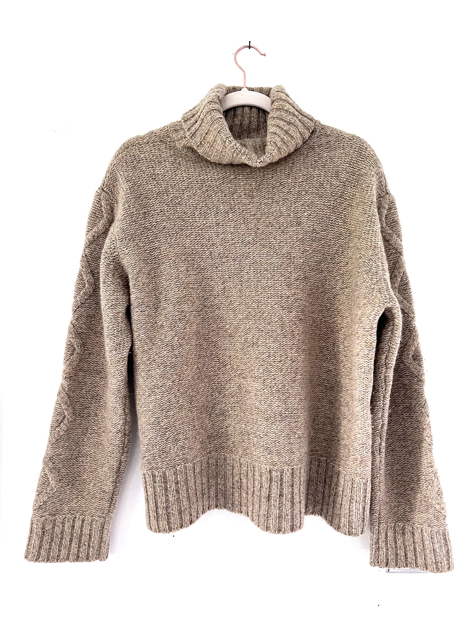 Oatmeal Turtleneck Sweater