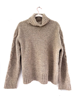 Oatmeal Turtleneck Sweater