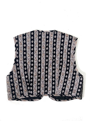 Paisley Print Bolero Vest