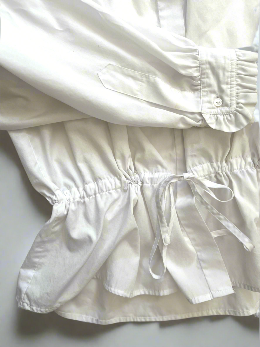 White Ruffled Shirt by Liz Claiborne